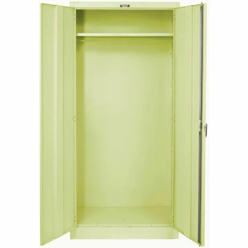 Wholesale โญ Hallowell 435W18PT 400 Series Solid Door Wardrobe Cabinet, 36x18x72, Parchment, Unassembled ๐