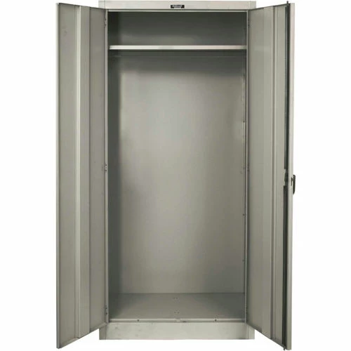 Promo ๐ Hallowell 445W18HG 400 Series Solid Door Wardrobe Cabinet, 48x18x72, Gray, Unassembled ๐