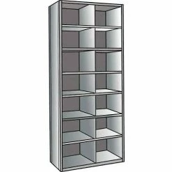 Coupon 🎉 Hallowell 5525-18HG Hi-Tech Parts Bin Unit 36"W x 18"D x 87"H Gray Starter 14 Bins ❤️