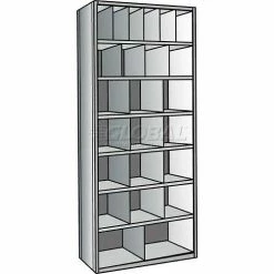 Best Sale ✔️ Hallowell 5534-12HG Hi-Tech Parts Bin Unit 36"W x 12"D x 87"H Gray Starter 24 Bins 🎁