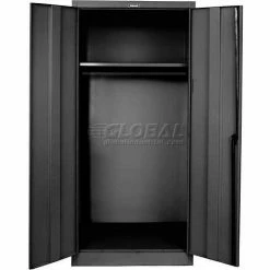 Best Pirce 🎉 Hallowell 835W24ME Wardrobe Cabinet, 36"W x 24"D x 78"H, Midnight Ebony, Knock-Down ✨