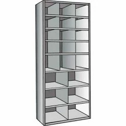 Cheapest ✔️ Hallowell A5532-18HG Hi-Tech Parts Bin Unit 36"W x 18"D x 87"H Gray Add-on 21 Bins 🛒