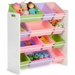 Top 10 💯 Honey-Can-Do Kids Storage Organizer With 12 Assorted Bins, White, 33-1/4"W x 12-1/2"D x 36"H ⭐