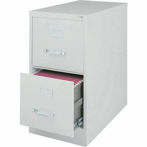 Cheapest ๐ฏ Hirsh Industries® 26-1/2" Deep Vertical File Cabinet 2-Drawer Letter Size - Light Gray โ๏ธ - Image 2