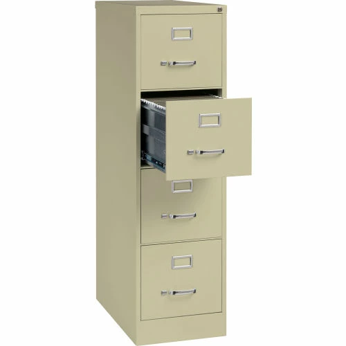 Outlet โญ Hirsh Industries® 25" Deep Vertical File Cabinet 4-Drawer Letter Size - Putty ๐ฏ - Image 3