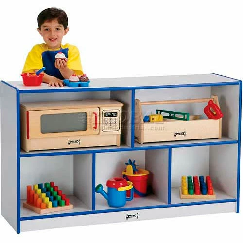 New ๐ Jonti-Craft® Low Mobile Single, 48"W x 15"D x 29-1/2"H, Gray Laminate, Black Edge โ