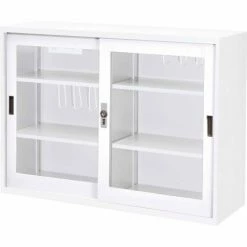 Best Sale 🥰 Shuter Clear View Cabinet 1010104 - Glass Door w/Digital Lock 34-5/8"W x 15-3/4"D x 34-5/8"H, White 🛒