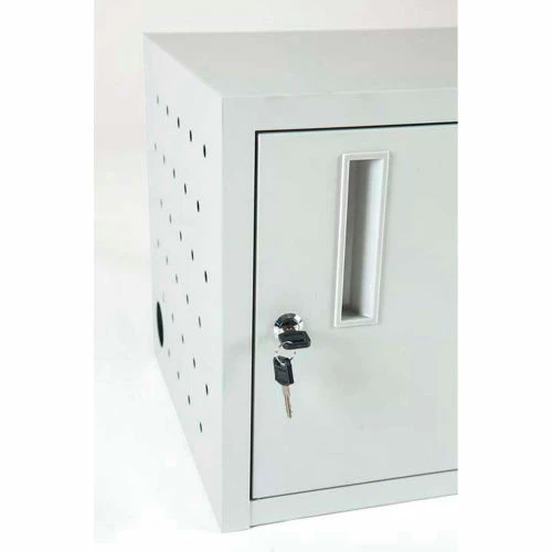 Best Sale ๐ Luxor Wall/Desk Tablet Charging Cabinet For 12 Devices, 19"W x 13"D x 14"H, Gray ๐ฏ - Image 6