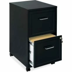 Best deal 🔥 Lorell® 18" Deep 2-Drawer Mobile File Cabinet, Black 🎁