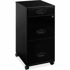 Best Sale 🛒 Lorell® 18" Deep 3-Drawer Mobile File Cabinet, Black 🛒