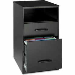 Best deal 🔔 Lorell® 18" Deep 2-Drawer Cabinet With Shelf, Black 😀