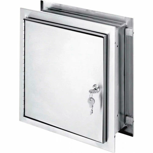 New โค๏ธ Omnimed® Stainless Steel Pass-Thru Cabinet with Key Lock, 12"H x 11-1/2"W x 6"D โ - Image 5