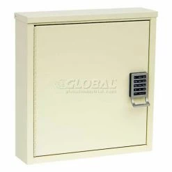 Outlet 🥰 Omnimed® Patient E-Lock Security Wall Cabinet, 1 Adj. Shelf, 16"W x 4"D x 16-3/4"H, Beige 🎉