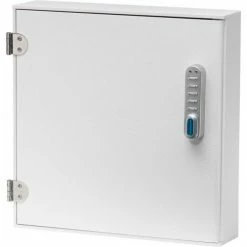 Deals 😀 Omnimed® Large Patient E-Lock Security Wall Cabinet, 2 Adjustable Shelves 16"W x 4"D x 16-1/4"H ✨