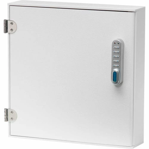 Deals ๐ Omnimed® Large Patient E-Lock Security Wall Cabinet, 2 Adjustable Shelves 16"W x 4"D x 16-1/4"H โจ