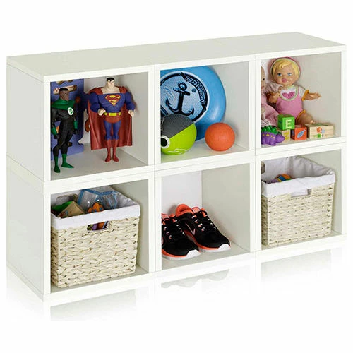 Outlet โ Way Basics Stackable Modular Storage 6 Cubes, White ๐ - Image 4