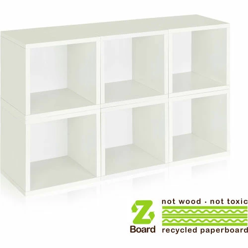 Outlet โ Way Basics Stackable Modular Storage 6 Cubes, White ๐ - Image 3