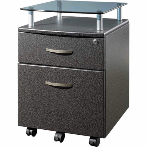 Wholesale ๐ Techni Mobili Rolling Glass Top File Cabinet, 14"W x 18"D x 24"H, Graphite ๐