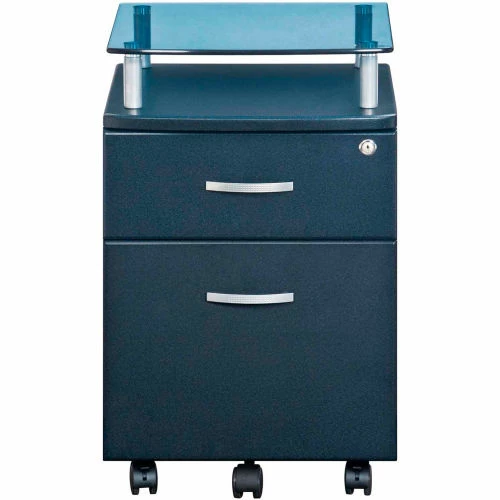Wholesale ๐ Techni Mobili Rolling Glass Top File Cabinet, 14"W x 18"D x 24"H, Graphite ๐ - Image 2