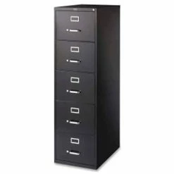 Best reviews of 🛒 Lorell Commercial Grade 5-Drawer Legal Vertical File, LLR48501, 18"W x 26-1/2"D x 61"H, Black 🧨