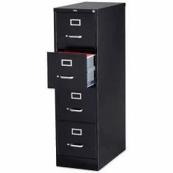 Best Sale ✨ Lorell® 4-Drawer Heavy Duty Vertical File Cabinet, 15"W x 26-1/2"D x 52"H, Black ⭐