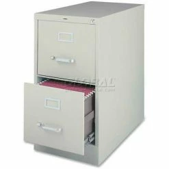 Deals ⭐ Lorell® 2-Drawer Heavy Duty Vertical File Cabinet, 18"W x 26-1/2"D x 28-3/8"H, Gray 🎉