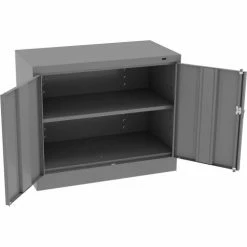 Best reviews of 😀 Tennsco Standard KD Desk Height Storage Cabinet 36"W x 18"D x 30"H Medium Grey 💯