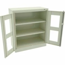 New 🎉 Tennsco C-Thru Standard Counter Height Cabinet CVD1442-CPY - Unassembled, 36"W X 18"D X 42"H, Putty ❤️