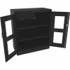 Best Sale ⌛ Tennsco C-Thru Deluxe Storage Cabinet CVD1842-BLK - Unassembled 36"W X 18"D X 42"H, Black ⌛