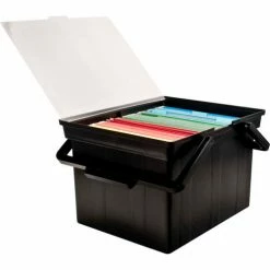 Buy 🎁 Advantus® Plastic Letter and Legal File Storage Box TLF-2B - 17"L x 14"W x x 11"H Black 🤩