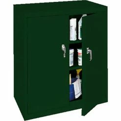 Deals ✔️ Steel Cabinets USA Counter High All-Welded Storage Cabinet, 36"Wx18"Dx42"H, Hunter Green 🧨