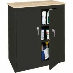 Wholesale 🌟 Steel Cabinets USA Counter High All-Welded Storage Cabinet W/Plastic Top, 36"Wx18"Dx42"H, Charcoal 🔥