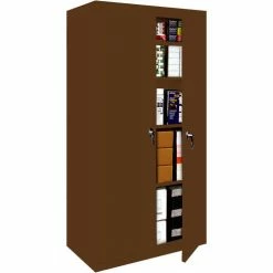Cheapest ✔️ Steel Cabinets USA Fixed Shelf All-Welded Storage Cabinet, 36"Wx18"Dx72"H, Walnut 😉