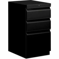 Discount 🧨 HON® Mobile Box/Box/File Pedestal, 15"W x 20"D x 28"H, Black ⭐