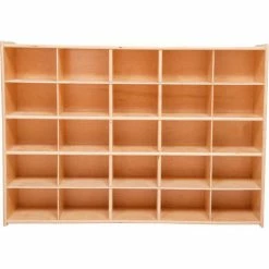 New 😉 Wood Designs 25 Tray Cubby Storage, Unassembled w/o Trays, 46-3/4"W x 12"D x 33-7/8"H ✔️
