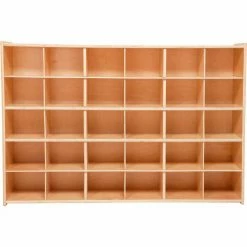 Budget 👍 Wood Designs 30 Tray Cubby Storage, Unassembled w/o Trays, 50-3/4"W x 12"D x 33-7/8"H 🌟