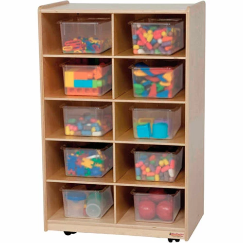 Brand new โญ Wood Designs Vertical Storage with Ten Clear Trays ๐