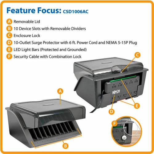 Wholesale โจ Tripp Lite 10-Device Desktop AC Charging Station for Tablets, Laptops and e-Readers ๐ฏ - Image 12