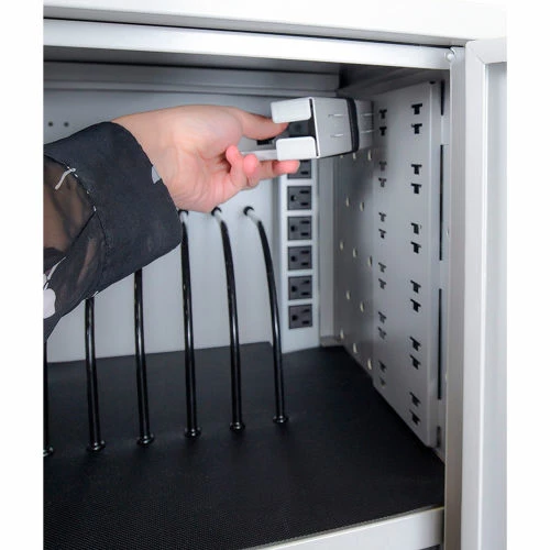 Best reviews of ๐ Luxor Vertical Wall/Desk Tablet Charging Cabinet For 12 Devices, 13"W x 15-3/4"D x 24-3/8"H, Gray ๐ - Image 6